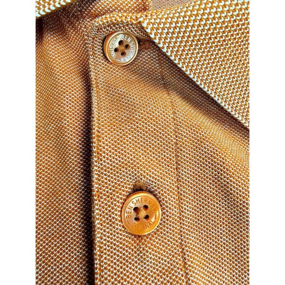 Ben Sherman Size Small Mens Burnt Orange Ebroidered Chest Logo Short Sleeve Polo - Picture 7 of 11